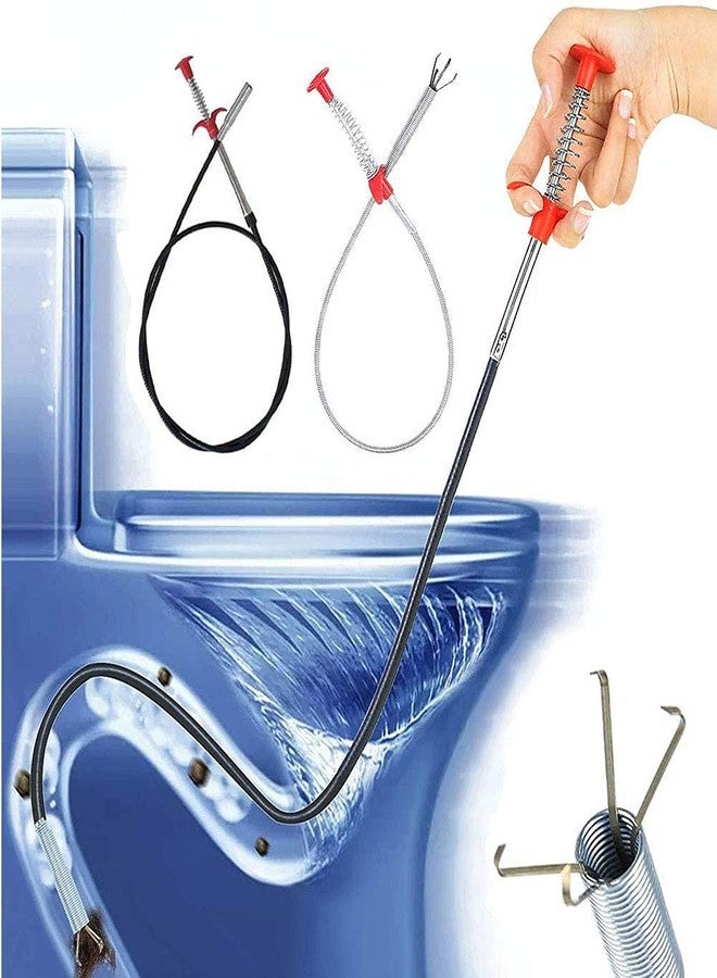 Deoxys Sink Cleaning Hook Sewer, Spring Cleaner Hair Dredging Tool-1.6 Meter(160 cm), - Image 1